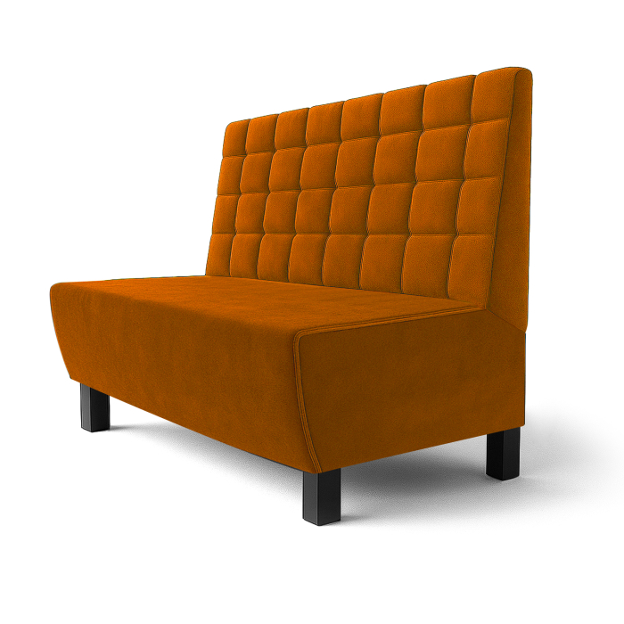 Meyer F | Gastrobank | W:H 140 x 100 cm | Orange | Blocks | velvet