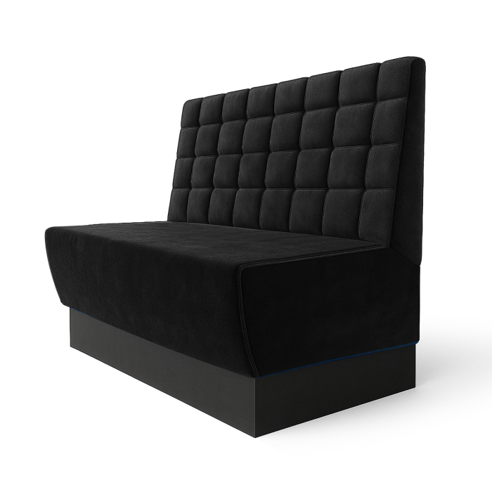 Meyer S | Gastrobank | W:H 140 x 100 cm | Black | Blocks | velvet
