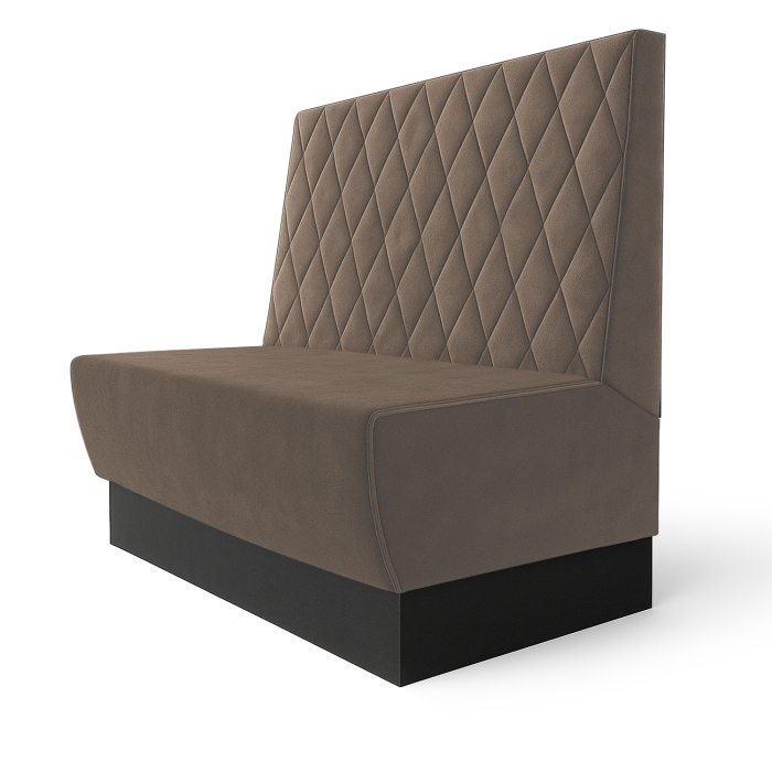 Meyer S | Panca da ristorante | L:A 200 x 100 cm | Talpa | Motivo a rombi | Velluto