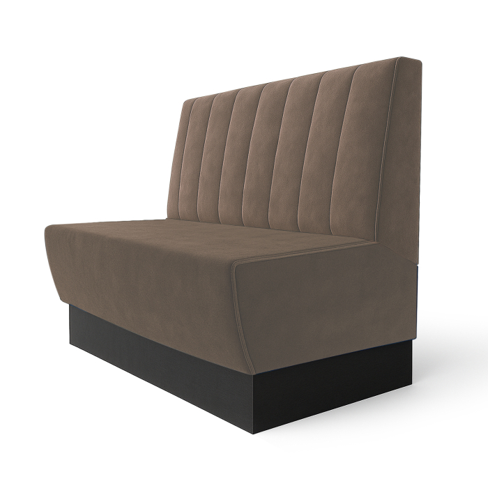 Meyer S | Gastrobank | B:H 200 x 90 cm | Taupe | Gestreift| Samt