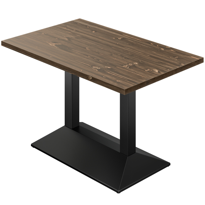 MELIS | Bistropöytä | P: 120 x 70 cm | K: 80 cm | Walnuss | Jalka: Musta | Askel: 8 x 8 cm