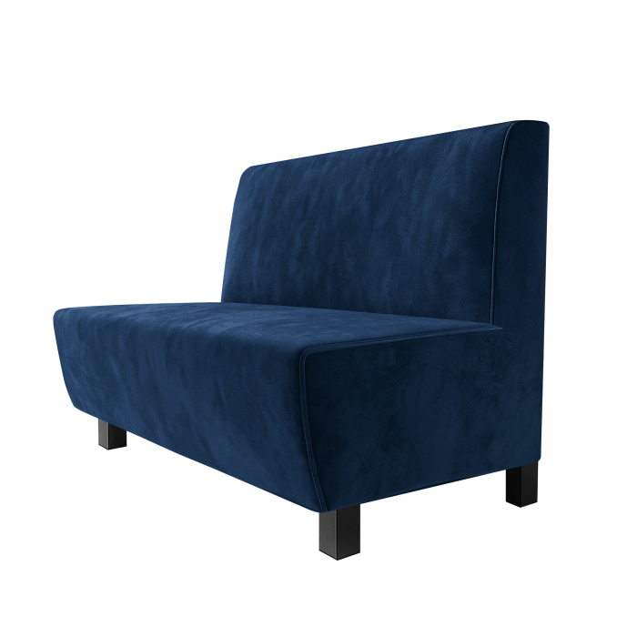 Meyer F | Gastrobank | B:H 60 x 100 cm | Blå | Glat | fløjl