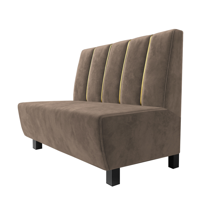 Meyer F | Gastrobank | B:H 60 x 100 cm | Taupe | Dubai | fløjl