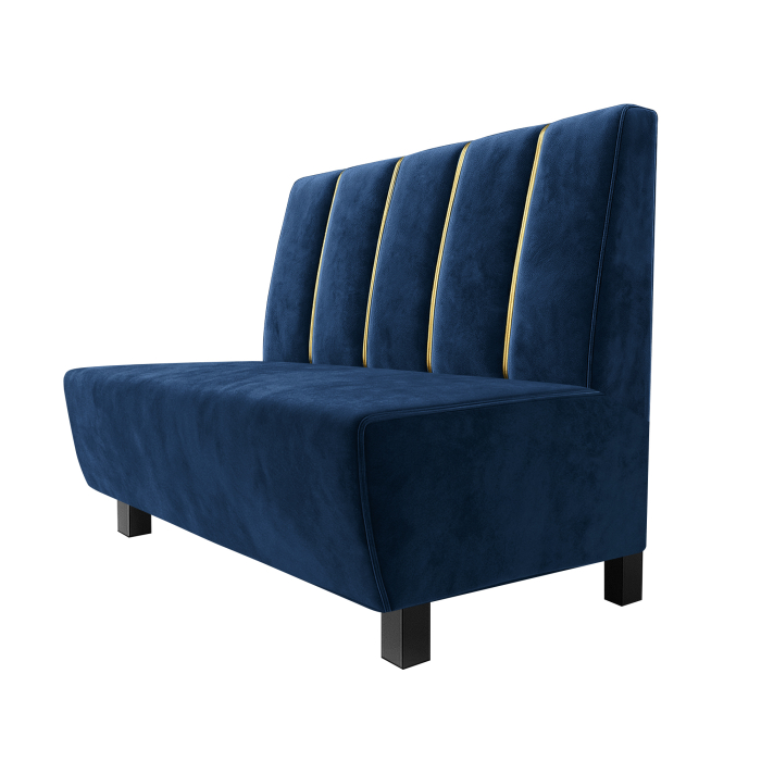 Meyer F | Restaurantbænk | B:H 60 x 120 cm | Sort | Dubai | Fløjl