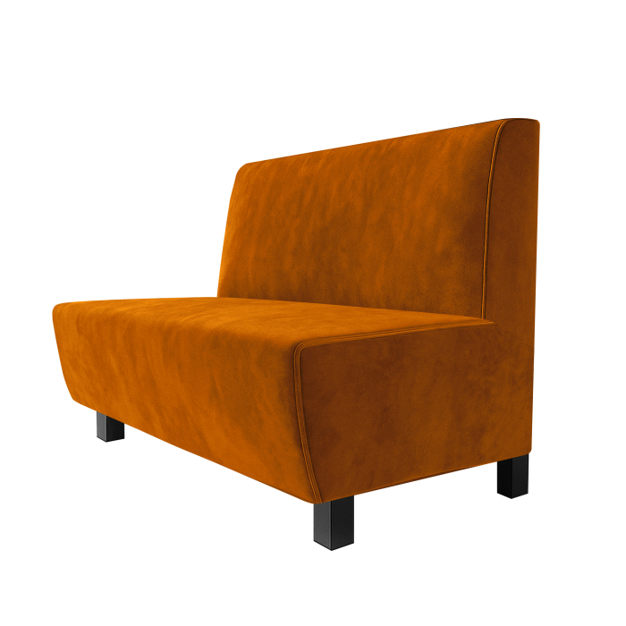 Meyer F | Gastrobank | B:H 60 x 120 cm | Orange | Glatt | Samt