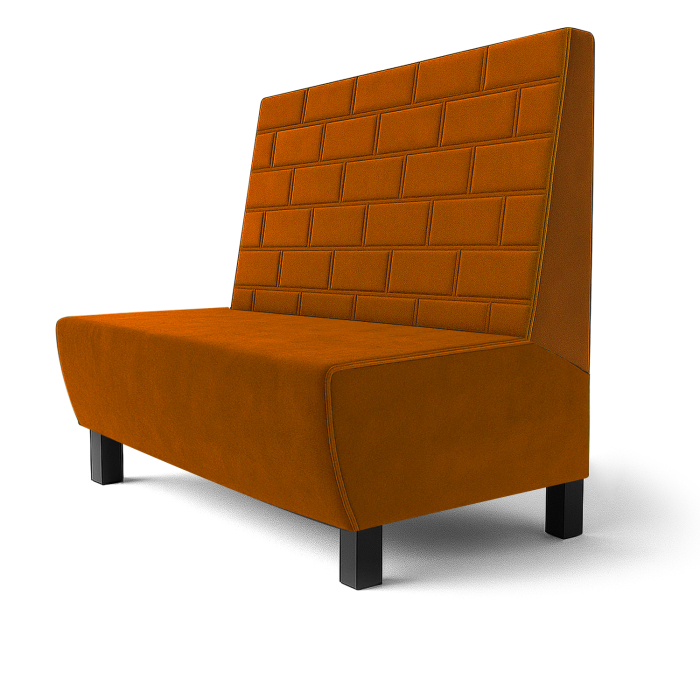 Meyer F | Gastrobank | B:H 60 x 120 cm | Orange | Stein | Samt
