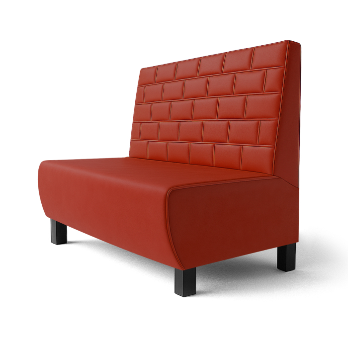 Meyer F | Restaurantbænk | B:H 60 x 120 cm | Blå | Vandrette striber | Fløjl