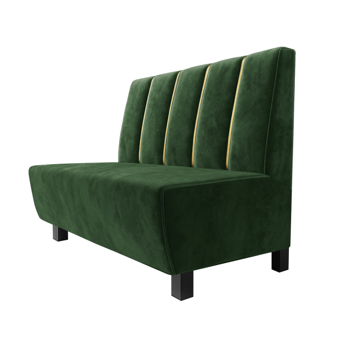 Meyer F | Ławka restauracyjna | Szer.:wys. 60 x 90 cm | Ciemnozielony | Dubaj | Aksamit