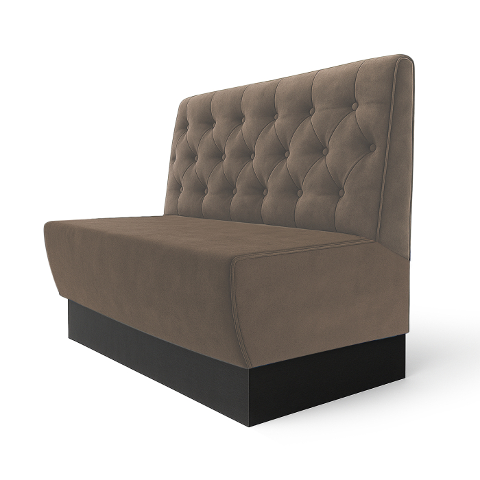 Meyer S | Gastrobank | B:H 60 x 100 cm | Taupe | Chesterfield | fløjl