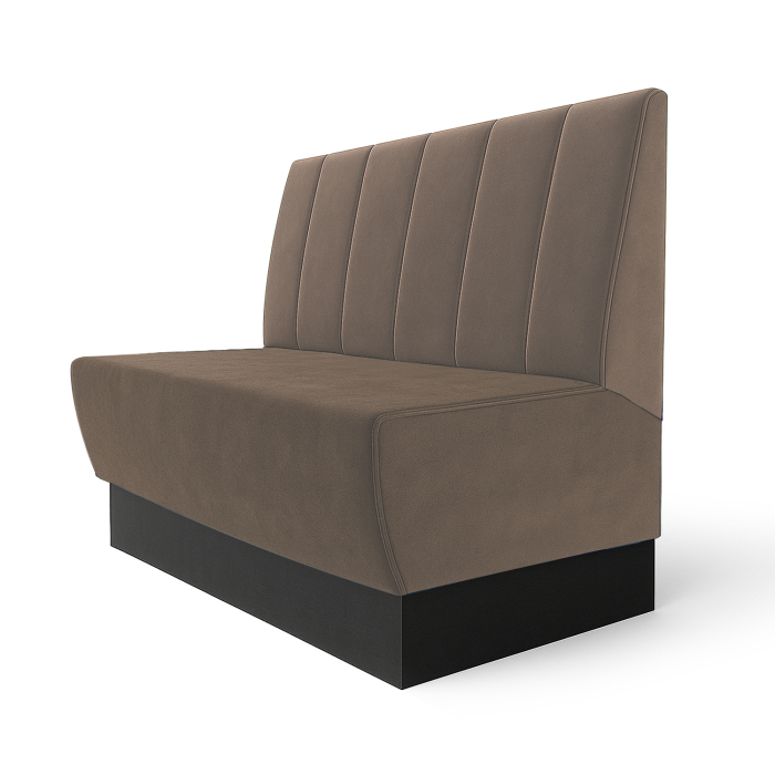 Meyer S | Panca da ristorante | L:A 60 x 120 cm | Talpa | Righe intense | Velluto