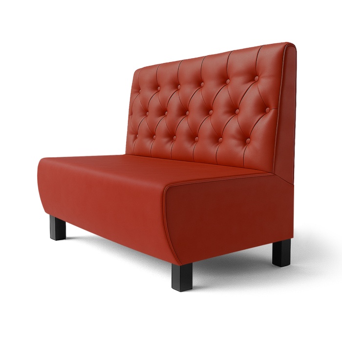 Meyer F | Gastrobank | Szer.: 60 x 100 cm | Czerwony | Chesterfield | skóra