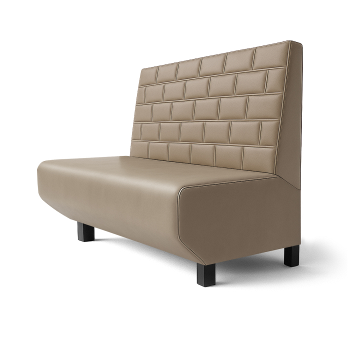 Wagner F | Gastrobank | B:H 160 x 100 cm | Taupe | Kivi | Nahka