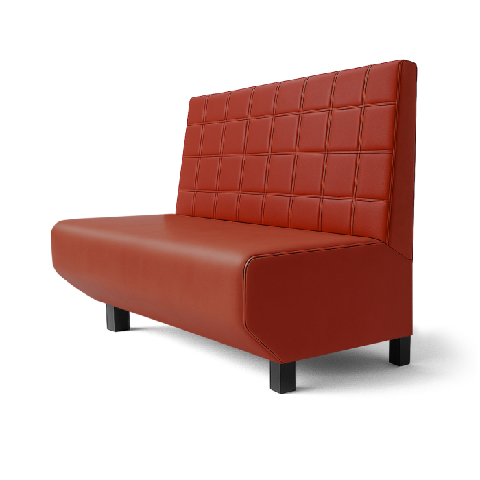 Wagner F | Gastrobank | B:H 180 x 90 cm | Rot | Blocks | Leder