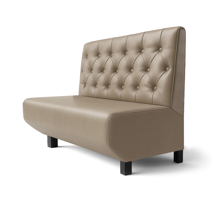 Wagner F | Gastrobank | B:H 60 x 100 cm | Taupe | Chesterfield | leer