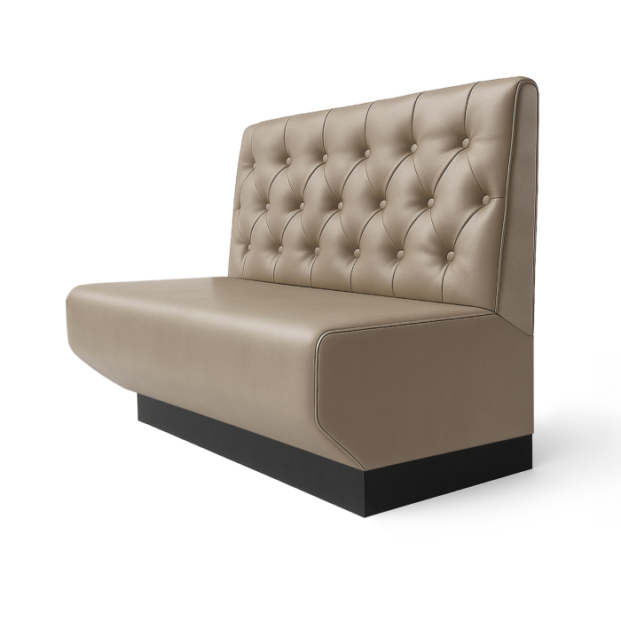 Wagner S | Gastrobank | W:H 60 x 100 cm | Taupe | Chesterfield | leather