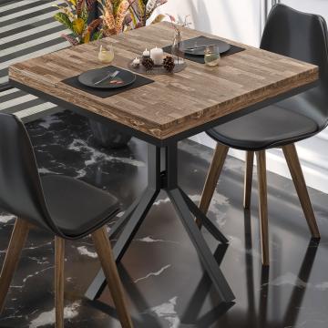 ME Bistrobord | 70x70xH72cm | Valnøtt/Sort