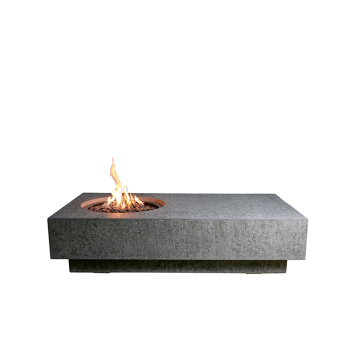 METROPOLIS | Cheminée à ethanol pour table | L:P:H 152 x 81 x 35 cm | Béton | Gris