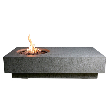 METROPOLIS | Gasbålbord | B:D:H 142 x 82 x 35 cm | Beton | Grå