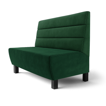 Meyer F | Gastrobank | B:H 120 x 100 cm | Mørk Grønn | Horisontalt Stripet | Samt