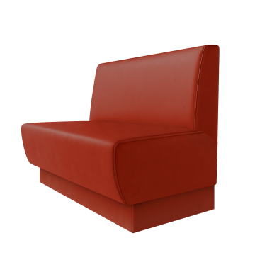 Meyer S | Gastrobank | W:H 160 x 120 cm | Red | Smooth | leather