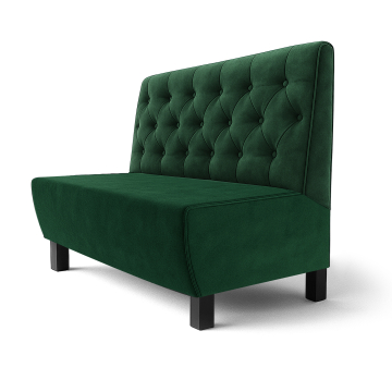 Meyer F | Gastrobank | B:H 160 x 120 cm | Dunkel Grün | Chesterfield | Samt