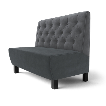 Meyer F | Gastrobank | H: 120 x 120 cm | Grigio | Chesterfield | Velluto