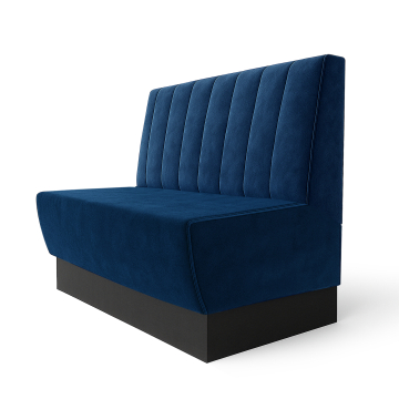 Meyer S | Gastrobank | B:H 120 x 100 cm | Blau | Gestreift| Samt