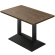 MELIS | Bistropöytä | P: 120 x 70 cm | K: 80 cm | Walnuss | Jalka: Musta | Askel: 8 x 8 cm