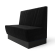 Meyer S | Gastrobank | B:H 160 x 100 cm | Zwart | Schuin Gestreept | Fluweel