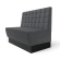 Meyer S | Gastrobank | D:H 180 x 100 cm | Gray | Blocks | Velvet