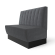 Meyer S | Gastro Bench | W: 100 x D: 100 cm | Grey | Striped | Velvet