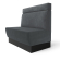 Meyer S | Gastrobank | B:H 100 x 100 cm | Grijs | Hoofdeinde | Fluweel