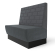 Meyer S | Gastro Bench | W: 100 x D: 100 cm | Grey | Stone | Velvet
