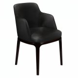 Mia | Bistro Stuhl | Leder | Schwarz