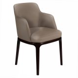 Mia | Bistro Stuhl | Leder | Taupe