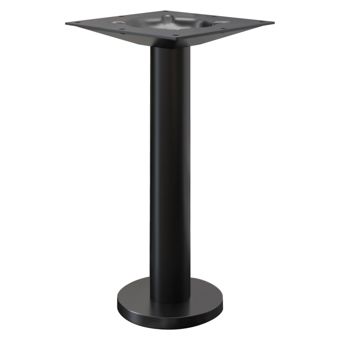 MILAN | Bistro bordstativ | Sort | Fod: Ø 18 cm | Søjle: 7,6 x 69 cm | Gulvmontering
