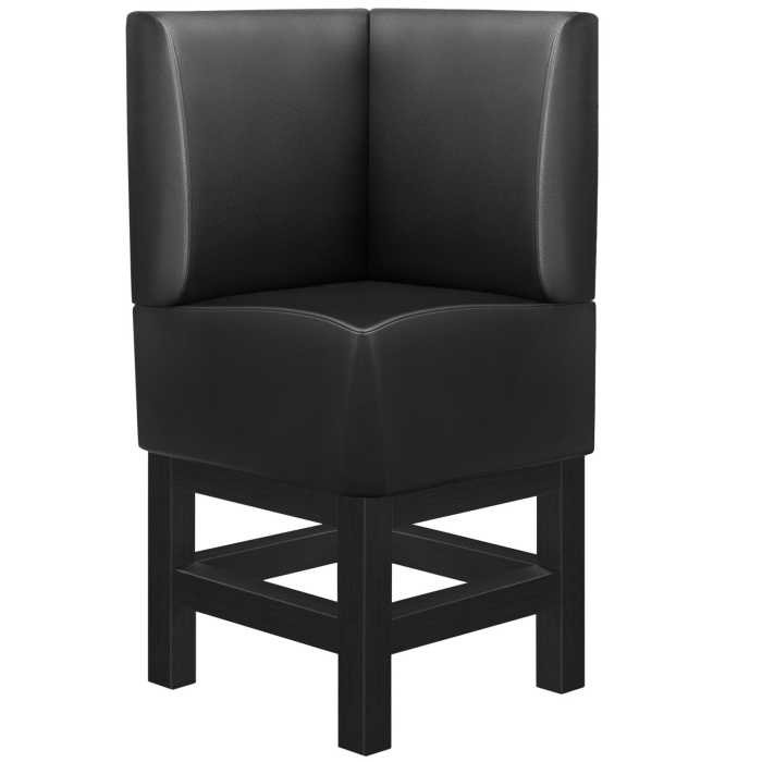 MIAMI | Panca alta gourmet | L:H 64 x 133 cm | Nero | Liscio | Pelle