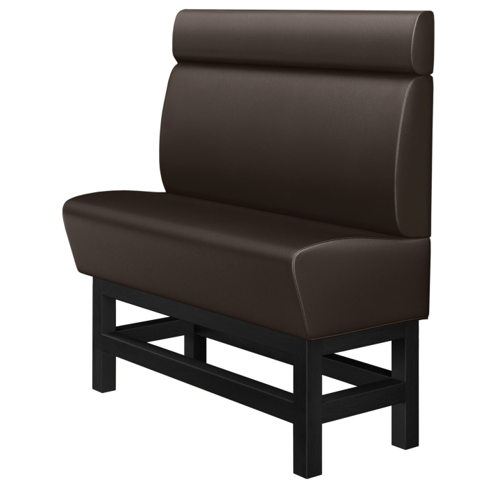 MIAMI | Gastro Hochbank | B:H 120 x 158 cm | Dunkelbraun | Glatt | Leder