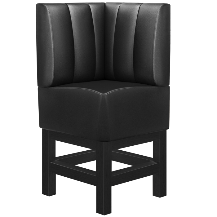 MIAMI | Gastro Hochbank | B:H 64 x 133 cm | Schwarz | Gestreift | Leder