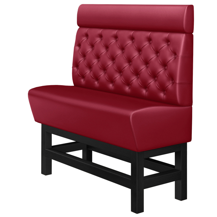 MIAMI | Banquette haute professionnel | L:H 160 x 158 cm | Rouge | Chesterfield | Cuir