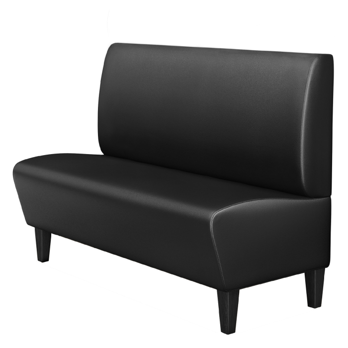 MIAMI | Banquette de restaurant | L:H 100 x 103 cm | Noir | Lisse | Cuir