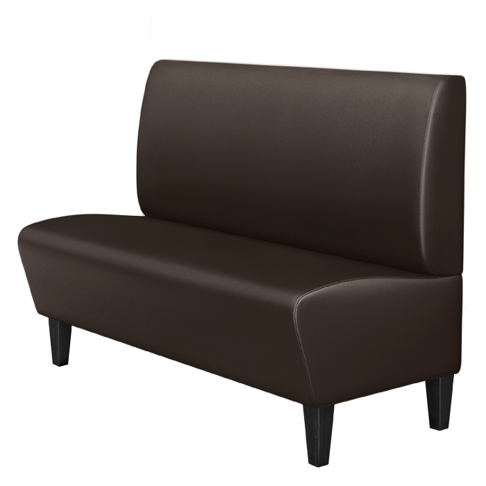 MIAMI | Banc de restaurant | L:H 120 x 103 cm | Marron | Lisse | Cuir