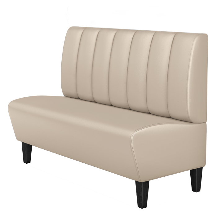 MIAMI | Gastrobank | B:H 160 x 103 cm | Creme | Gestreift | Leder