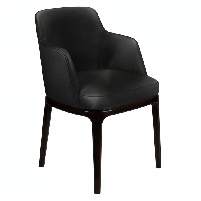 Mia | Bistro Stol | Læder | Sort