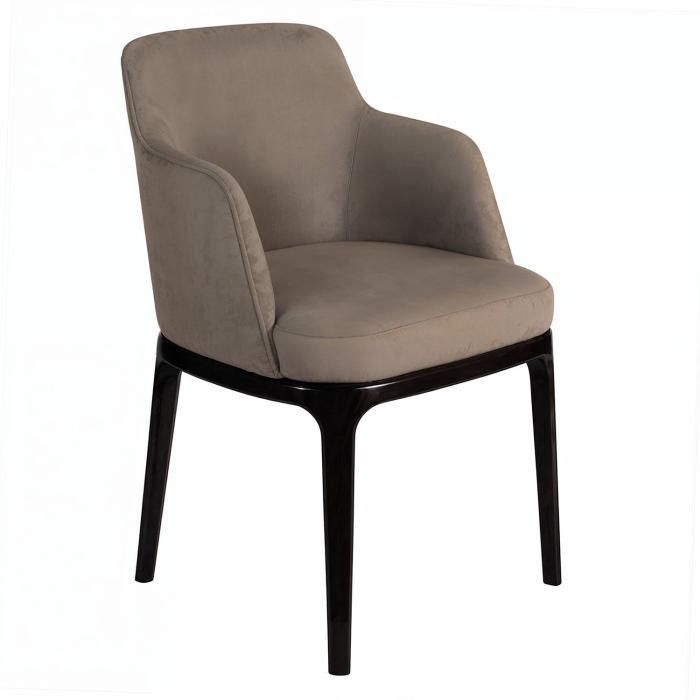 Mia | Bistro Stol | Samt | Taupe