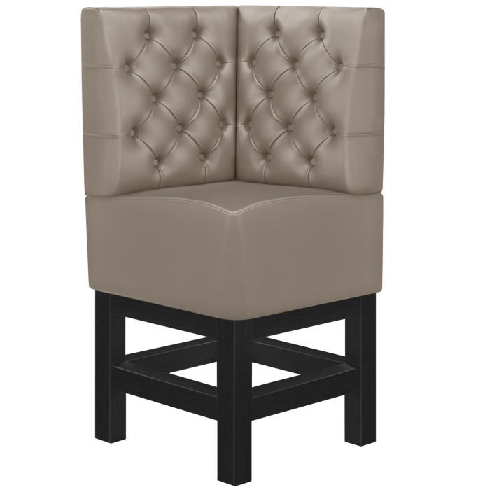 MIAMI | Gastro Hochbank | B:H 64 x 133 cm | Taupe | Chesterfield | Leder