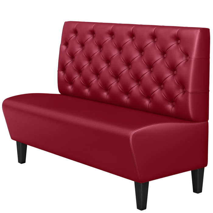 MIAMI | Gastrobank | B:H 100 x 103 cm | Rot | Chesterfield | Leder