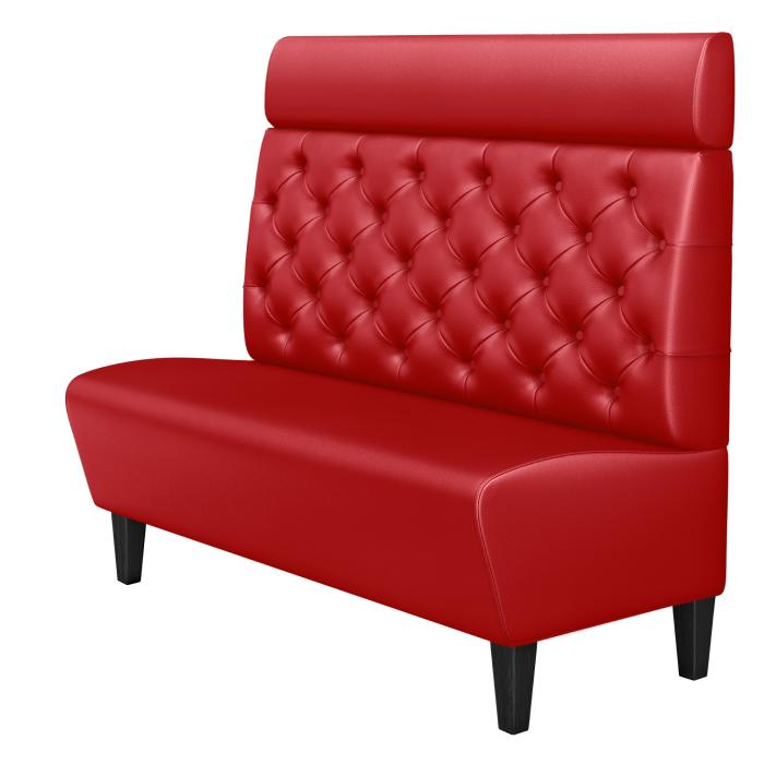 MIAMI | Banco tapizado para hostelería | Ancho:Alto 200 x 128 cm | Rojo | Chesterfield | Cuero