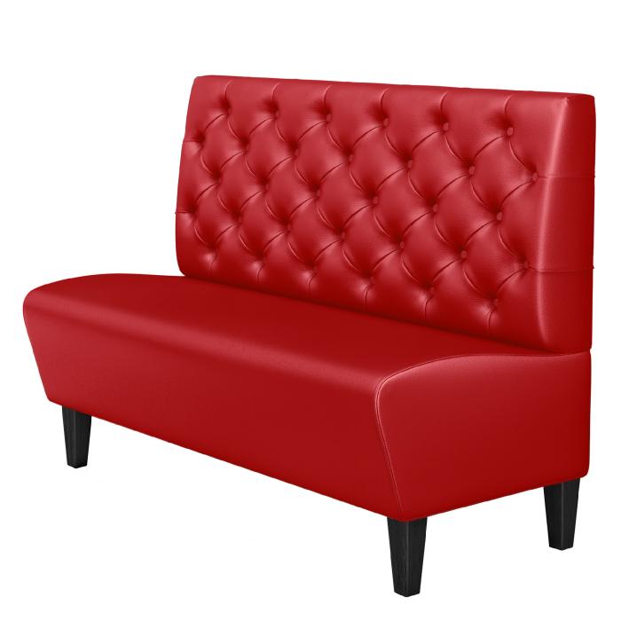 MIAMI | Banco tapizado para hostelería | Ancho:Alto 200 x 103 cm | Rojo | Chesterfield | Cuero