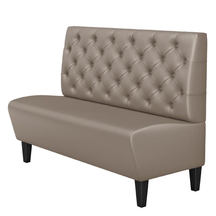 MIAMI | Banco tapizado para hostelería | Ancho:Alto 200 x 103 cm | Taupe | Chesterfield | Cuero